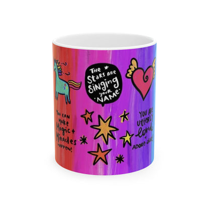 Colorful Affirmation Mug | Positive Quotes Coffee Cup | Self Love Gift | Motivational Rainbow Mug | Mental Health Gift | Cute Inspirational Mug