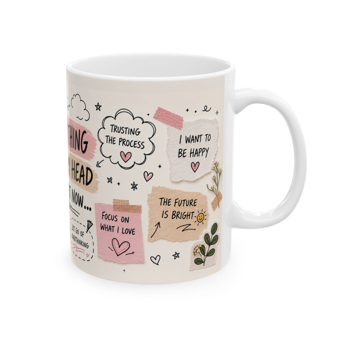 Overthinking Anxiety Mug | Mental Health Gift | Positive Affirmation Mug | Cozy Self Care Gift