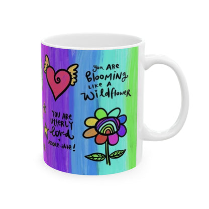Colorful Affirmation Mug | Positive Quotes Coffee Cup | Self Love Gift | Motivational Rainbow Mug | Mental Health Gift | Cute Inspirational Mug