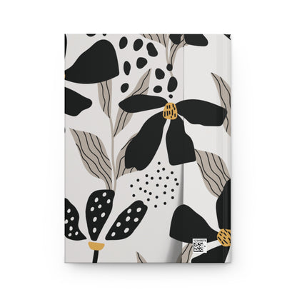 Hardcover Floral Journal Matte finish, modern notebook