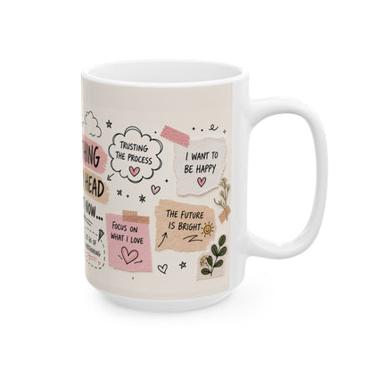 Overthinking Anxiety Mug | Mental Health Gift | Positive Affirmation Mug | Cozy Self Care Gift