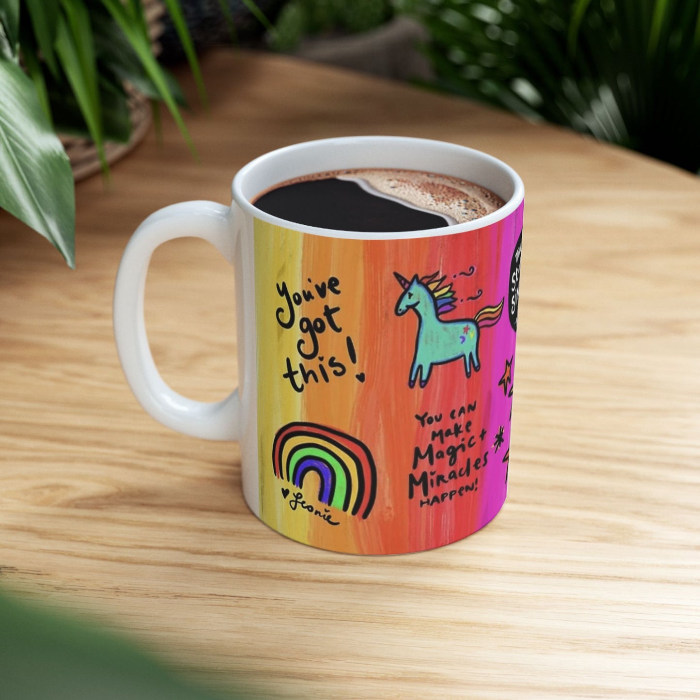 Colorful Affirmation Mug | Positive Quotes Coffee Cup | Self Love Gift | Motivational Rainbow Mug | Mental Health Gift | Cute Inspirational Mug
