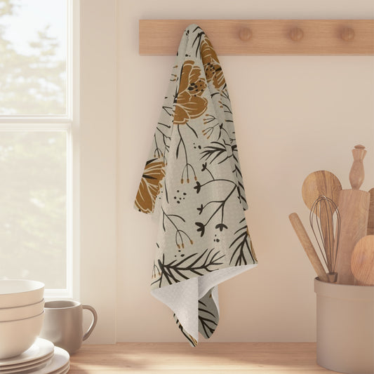 Botanical Bloom Floral Microfiber Tea Towel